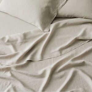West Elm Linen Flat Sheet/Pillowcases